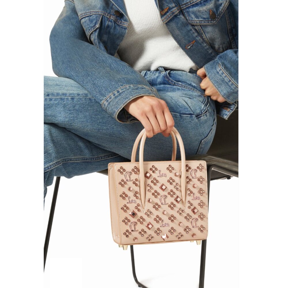 Christian Louboutin  Paloma Pearlescent Leather Mini Top Handle Bag - Picture 9 of 9
